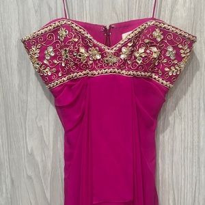 Marchesa strapless evening gown